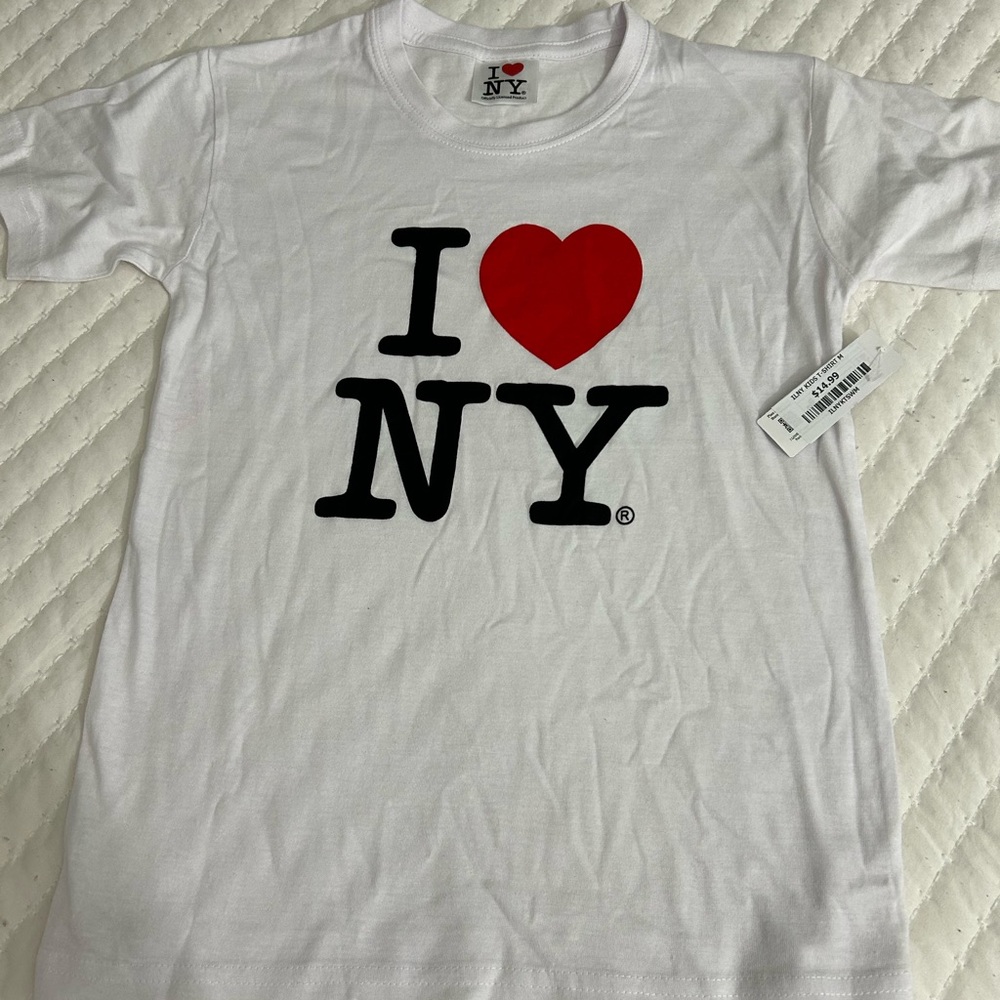 I Love NY White Short Sleeve Kids Tee by I LOVE NY